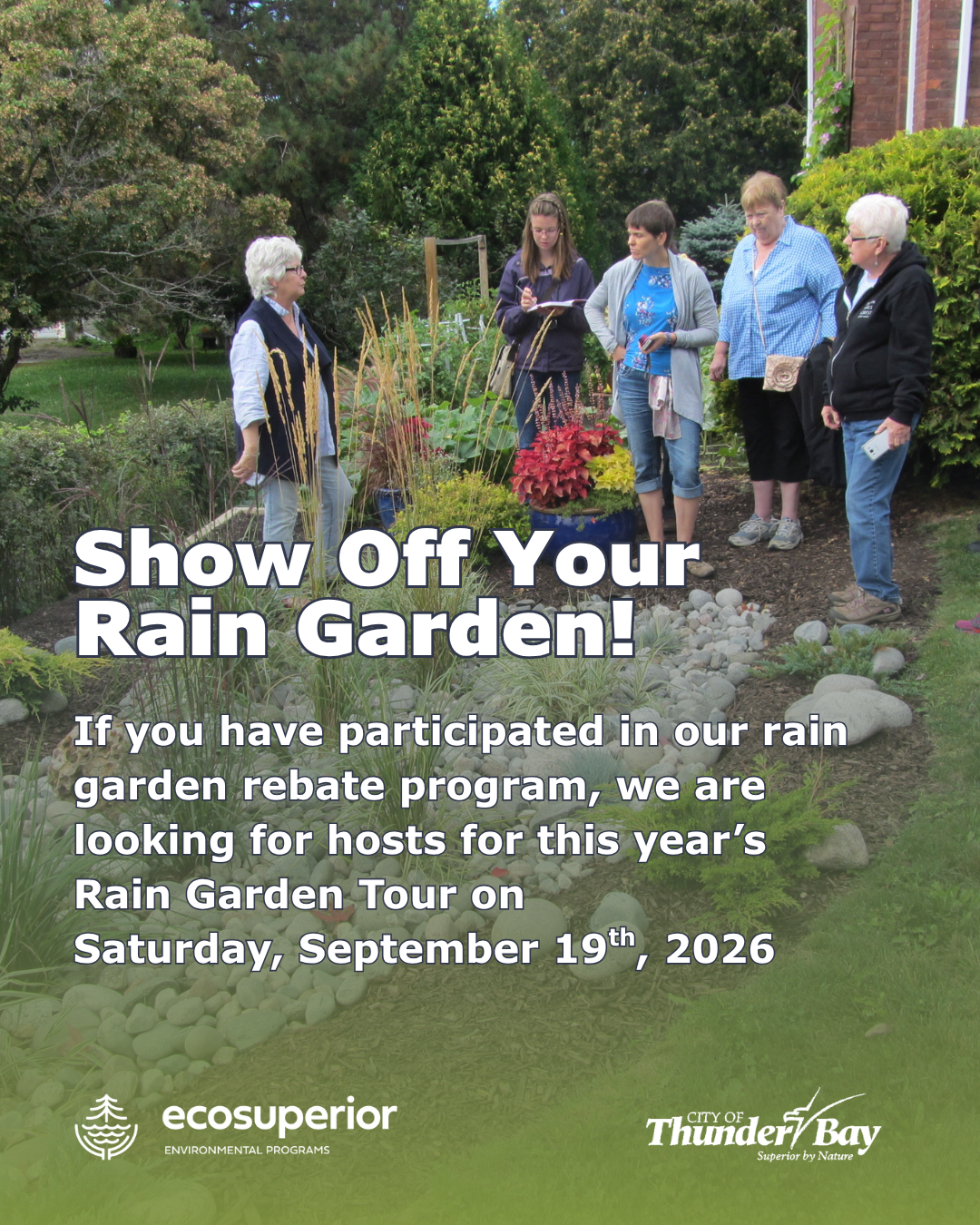 We are Looking for Rain Garden Hosts